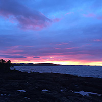 Sunset at Black Rocks in Marquette 